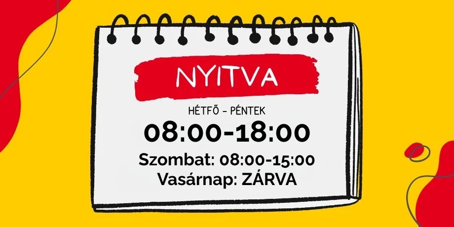 nyitvatartás
